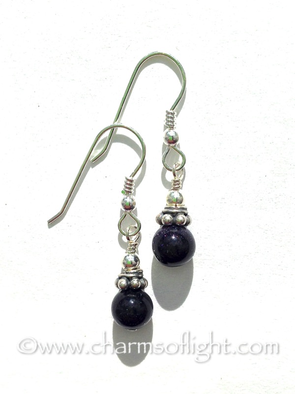 Blue Goldstone Earrings